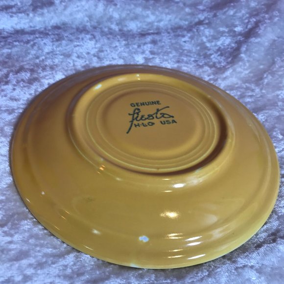 Genuine Fiesta Vintage Yellow Mug with Matching Saucer GUC Retro Kitchen Tea Cup - Picture 6 of 12